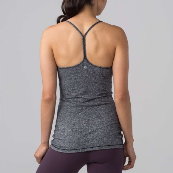 lululemon athletica Tops - Lululemon Power Pose Tank Heathered Black Size 8